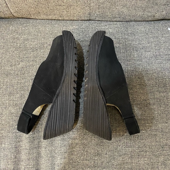 Fly London Yeay Wedge Slingback Black Sandals Women’s Size 37 - Picture 5 of 10